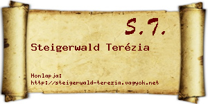 Steigerwald Terézia névjegykártya