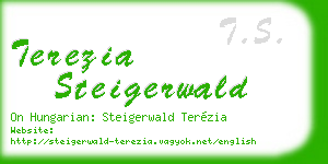terezia steigerwald business card